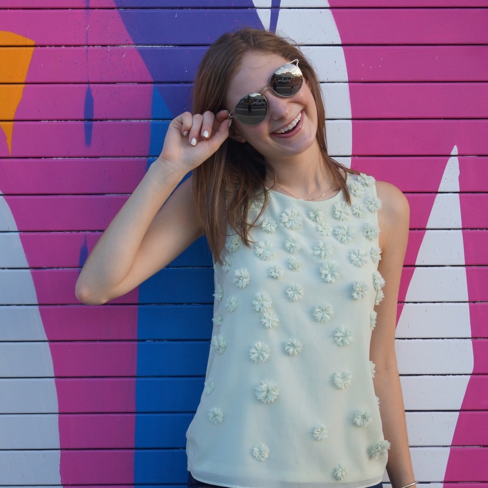 Ann Taylor Light Green Blouse